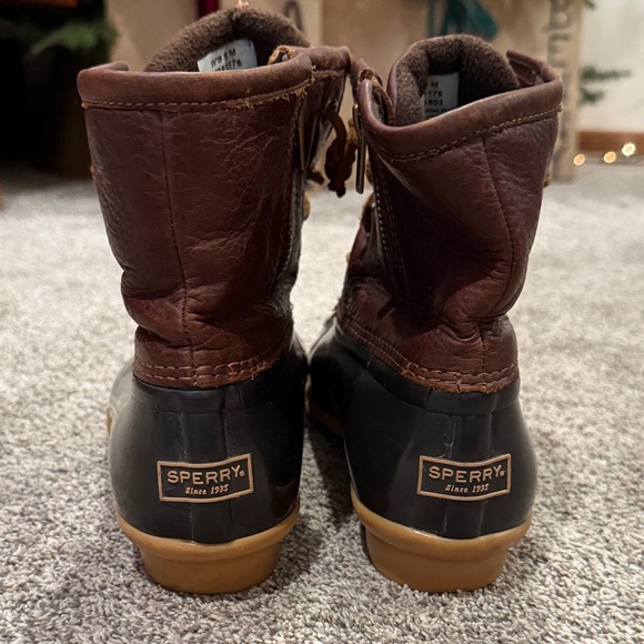 Sperry Dark Brown and Black Winter Boots - Picture 3 of 7
